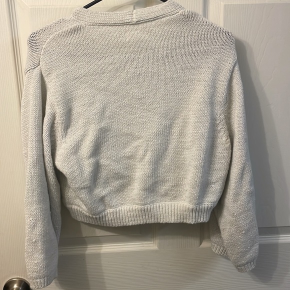 Lou & Grey Cropped Faux Wrap Sweater - Picture 7 of 9